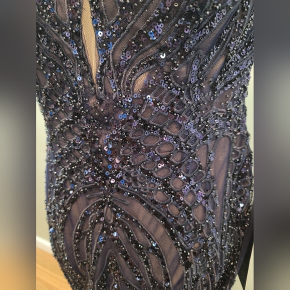 Alexander by Daymor Navy Trumpet Gown - Picture 9 of 9